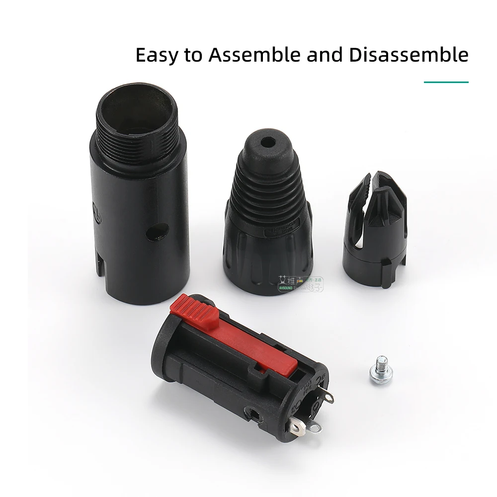 Neutrik 3-biegunowy kabel telefoniczny żeński 6,35 mm Mono Stereo Metalowa wtyczka z zamkiem 10A 3,5 - 8,0 mm OD do połączeń liniowych