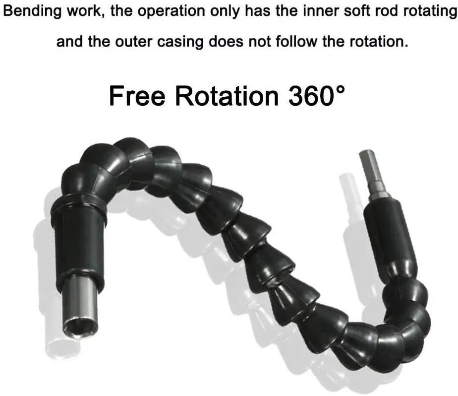 1 Máy Tính Mở Rộng Linh Hoạt Tua Vít Bit Giá Đỡ Từ Tính 1/4 Inch Chuôi Lục Giác Trục, flex Adapter W/Mở Rộng Kết Nối Nhanh Ổ Trục