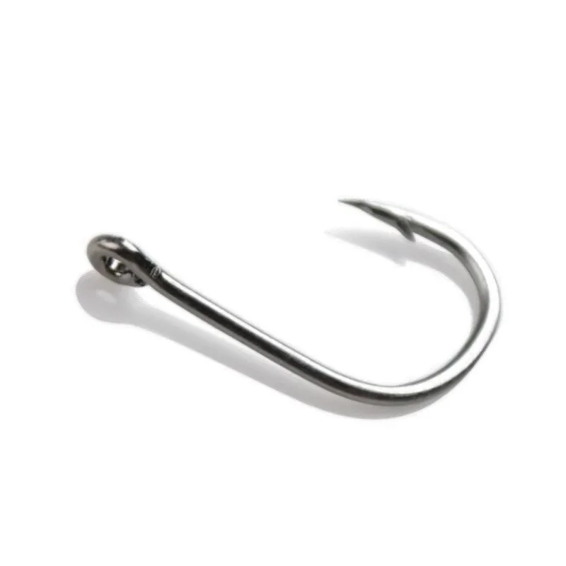 FISH KING 8-10pcs High Carbon Steel Fishing Hook ISEAMA 1/0#-10# Barbed Single Carp Hooks With Eye Feeder Accessories