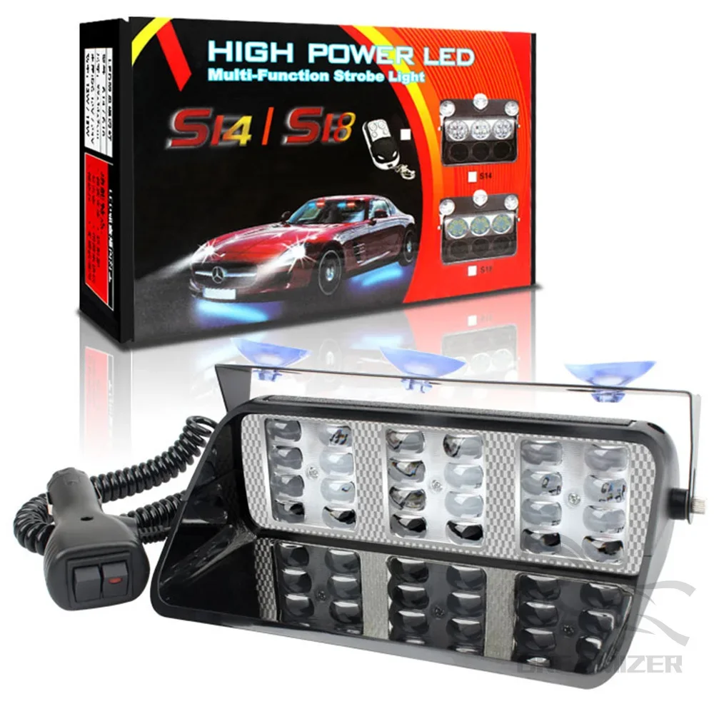 

12 В 24 светодиодный стробоскоп аварийный предупреждающий маяк на лобовом стекле красный синий белый автомобильный стробоскоп авто аксессуары