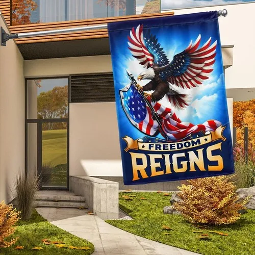 Patriotic Eagle Freedom Reigns Flag Graden Flag XXH LLP LLX uui