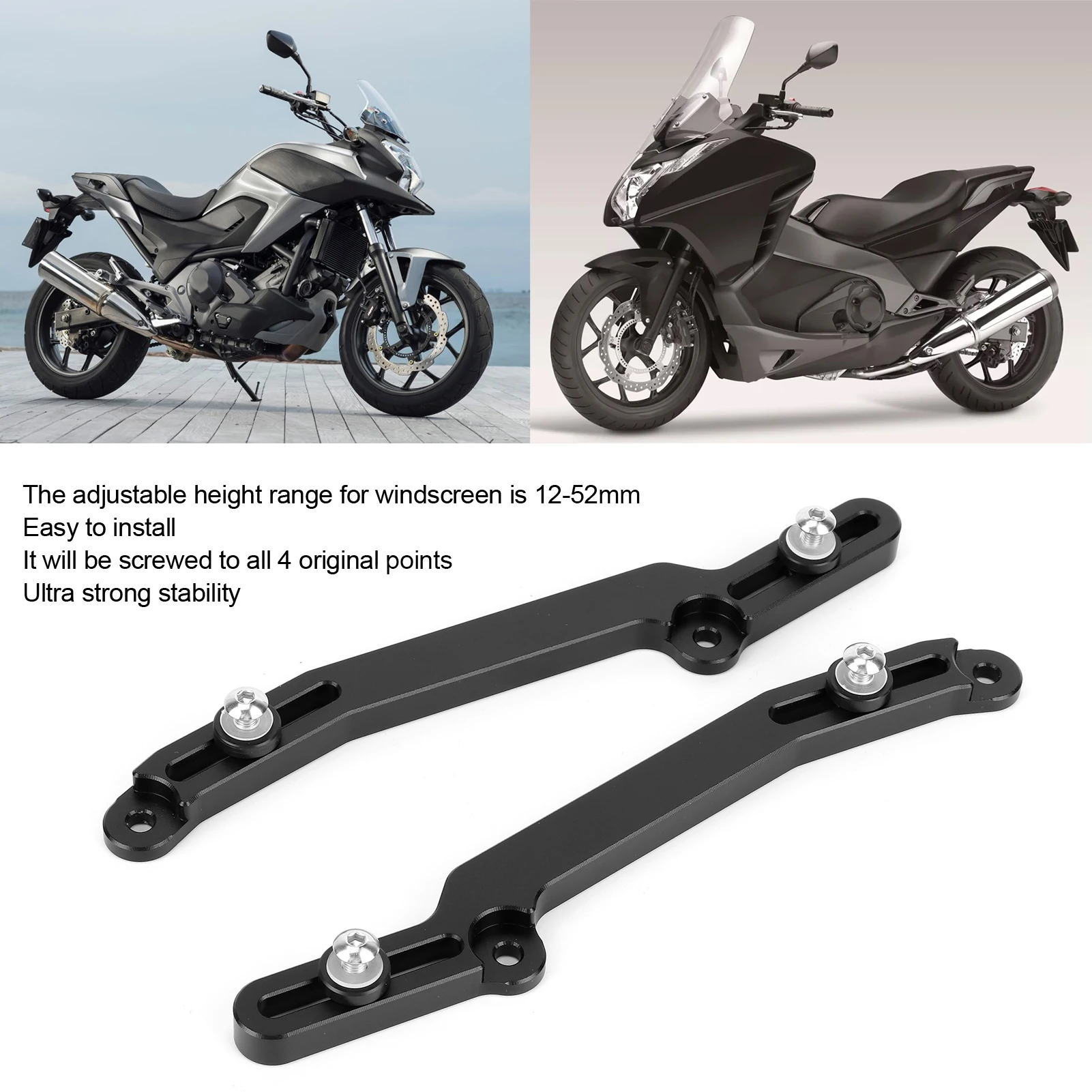 New Motorcycle Windscreen Adjusters fit for NC700D/NC750D CNC Aluminum Windshield Bracket Motorcycle Accessories