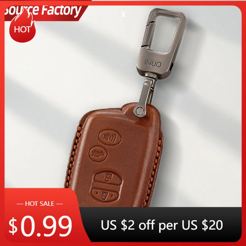 

Car Stickers Genuine Leather Protector for Old Toyota Highlander Land Cruiser Lexus Key Case Cover Fob