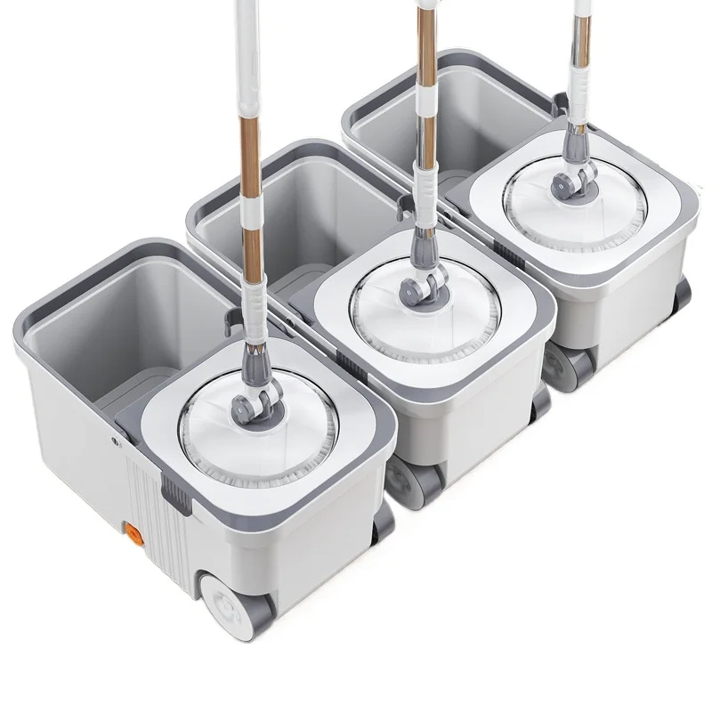 Rotating Mop Handle with Bucket Set for Home Cleaning Floor Mop System Spin Dry Bucket Mop for Hardwood Tile Vinyl Floors