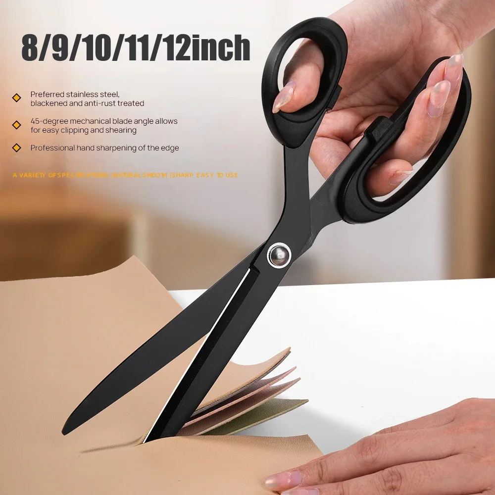 

Professional Tailor Scissors Heavy Duty Scissors for Leather/Fabric Cutting Stainless Steel Industrial Sharp Sewing Shears