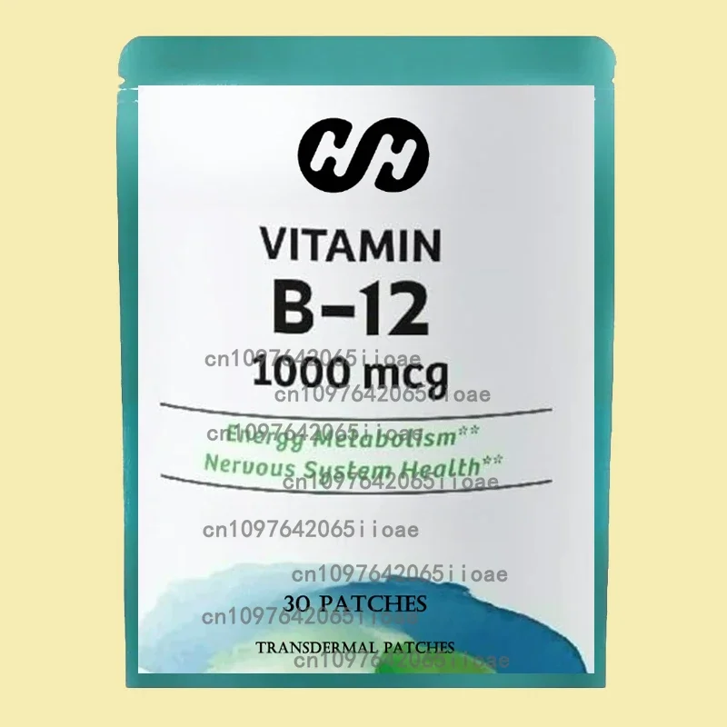 30 Patches Vitamin B12-5000mcg ( Strength) Plus Additional Vitamins - Transdermal Patches