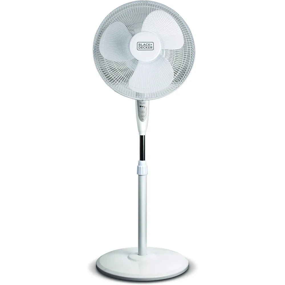 Ventilateur sur pied avec base sur socle, ventilateur sur socle réglable recommandé avec télécommande et panneau de commande tactile, résistant à 90 ° OscillBrian