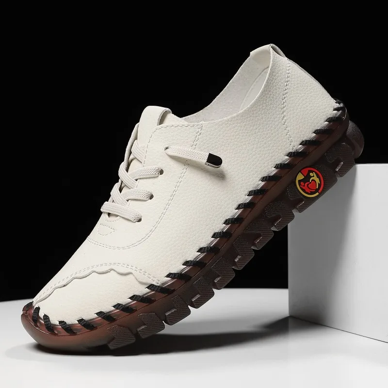 

Fashion Handmade Leather Casual Shoes Women's Sneakers Soft Sole Oxford Shoes Outdoor Comfortable Casual Shoes for Women Loafers