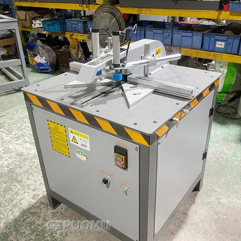Semi Auto Dual Angle Cutter 45°90° Door Window Aluminum Alloy Profile Cabinet Wood Frame Pneumatic Cutting Machine