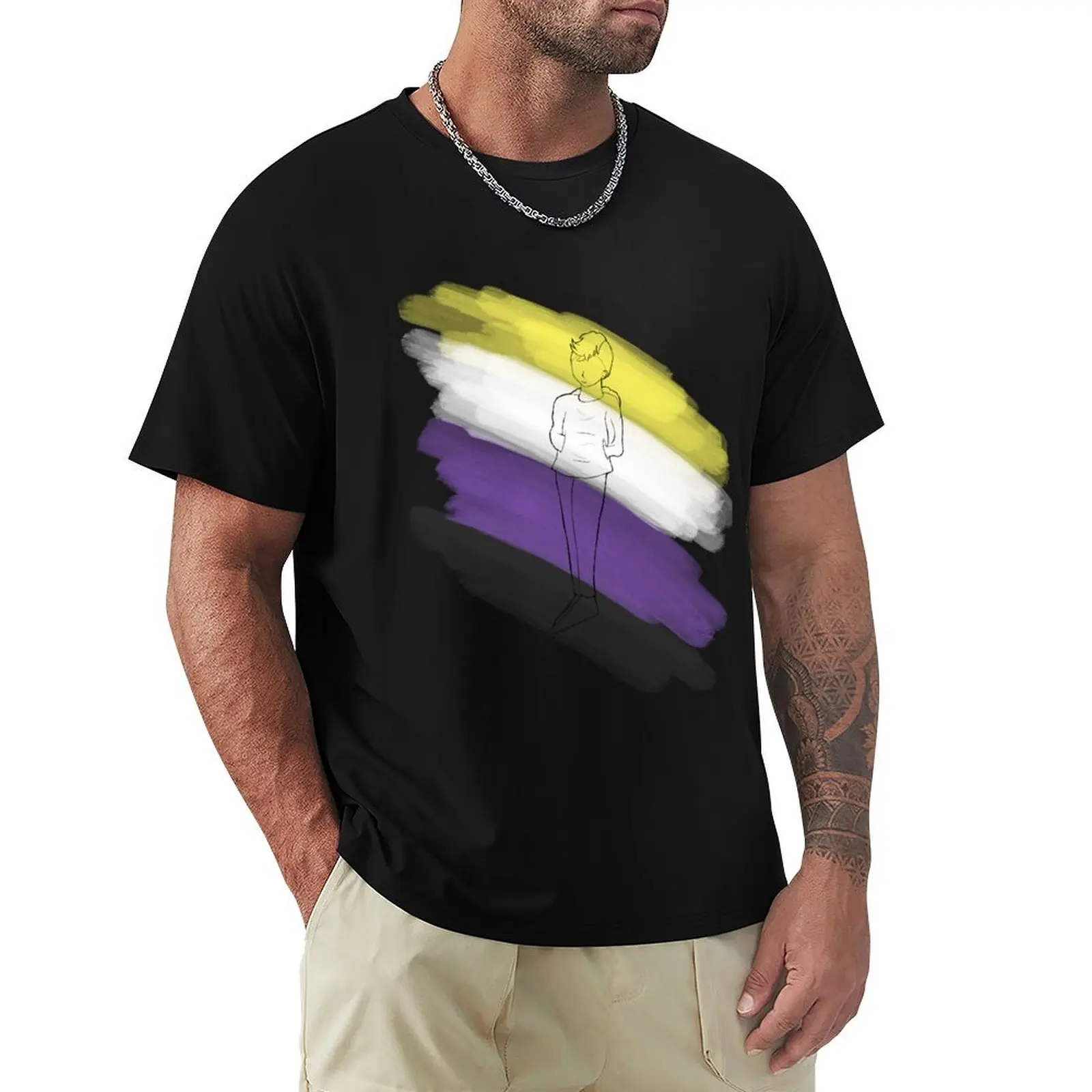 Non-binary pride T-Shirt mens graphic t shirts T-Shirt