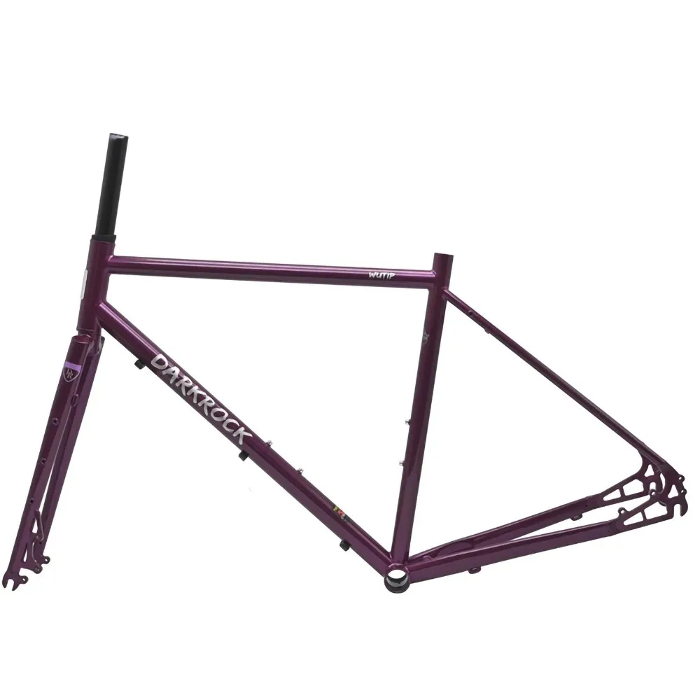 700C Darkrock WUTIP Road Gravel Frameset Steel Fork Disc Brake CRMO Steel Bicycle Frameset Bicycle Accessories