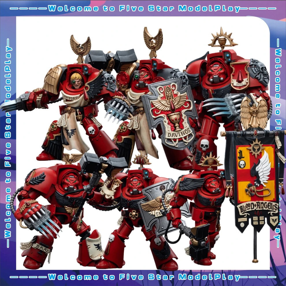 

【FS】1/18 JOYTOY Warhammer 40K Blood Angels Assault Terminators Action Figures Model Toy