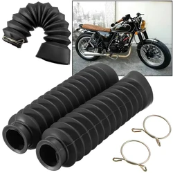 2Pcs Motorcycle Accessories Front Fork Shock Absorber Dust Cover Rubber Gaiters Gators Boots Dustproof Sleeve Protector Damping
