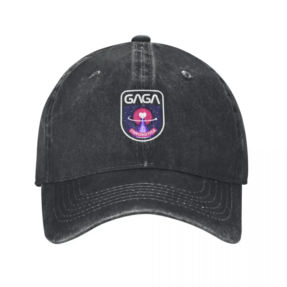 Lady Gaga Chromatica Mission Patch (White on Black) Baseball Cap Vintage Golf Hat birthday Hats Man Women's