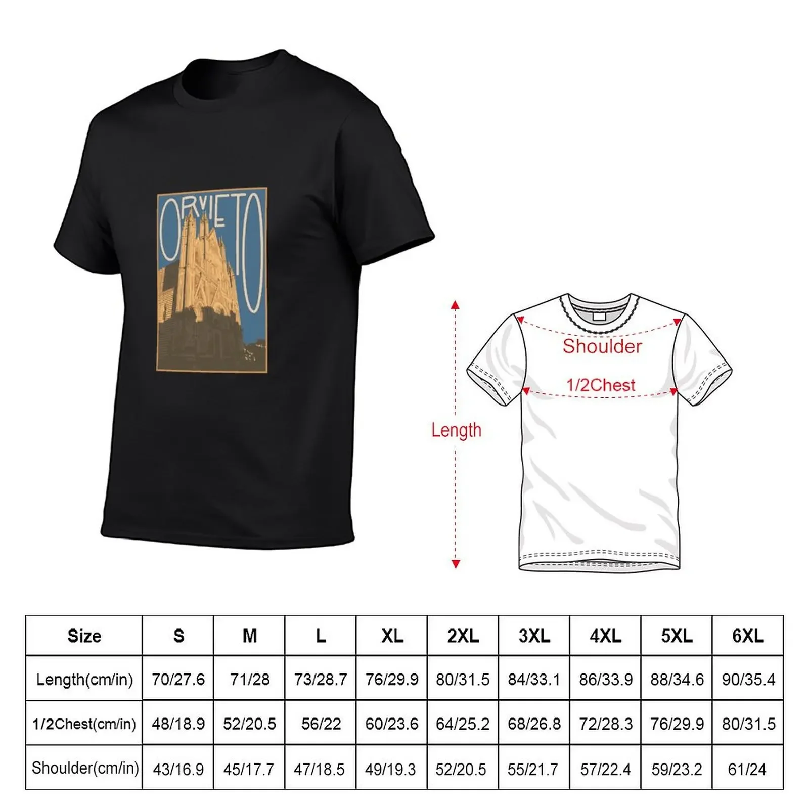 Orvieto Vintage Postcard T-Shirt baggy shirts essential t shirt designer shirts anime tshirt men t shirt