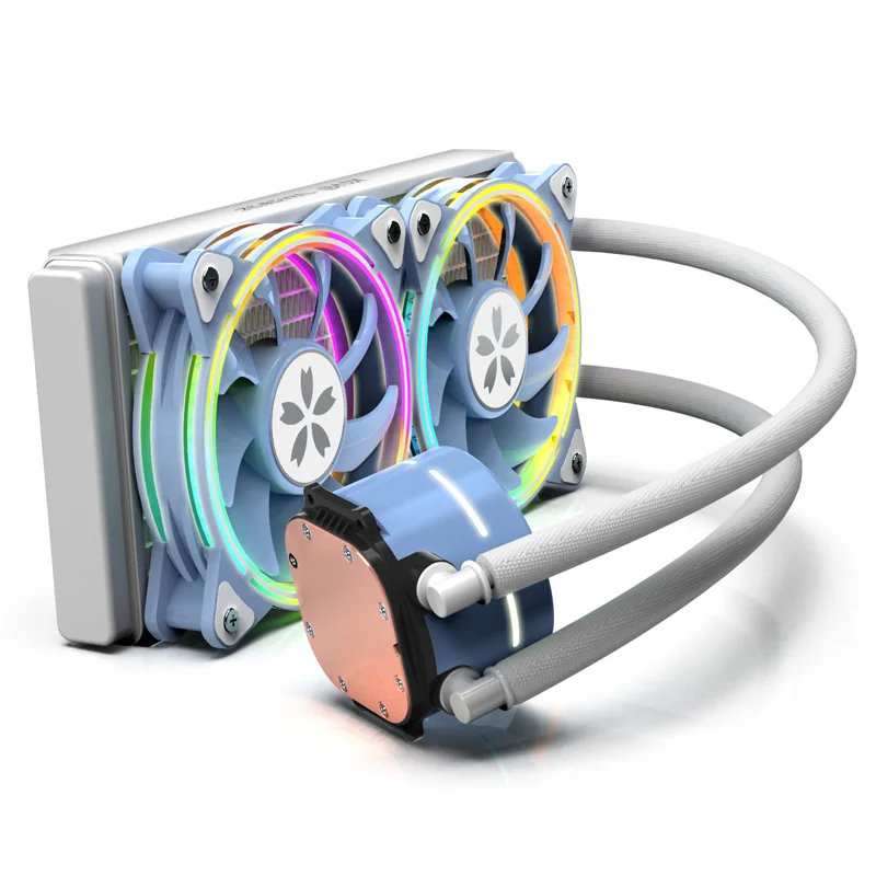 Yeston Sakura ZC-240 Desktop Liquid CPU Cooler Chassis 240mm ARGB AIO Water Cooling Ball Bearing Processor