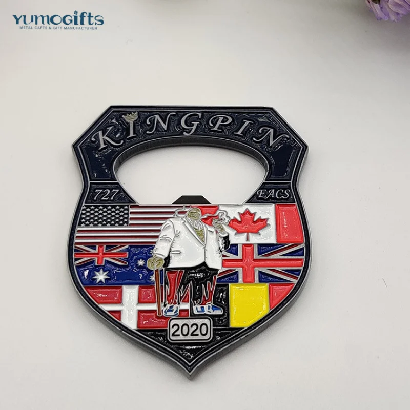 Customized. Metal Corkscrew Customized-Border Travel Fans Cultural Beer Electroplating Zinc Alloy Paint