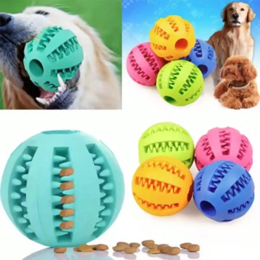 

Dog Toy Ball – Bite Resistant Chew Ball, Cross-Border Pet Dog Leakage Toy Balls, Teething Puzzles, Anti-Boring And Biting Training Toys