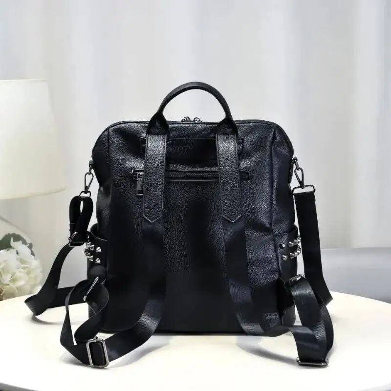 All Match Skull Rivet Students Schoolbags Vintage Casual Travel Backpack Japanese Punk Y2k Aesthetic Ins Backpacks Women Trendy