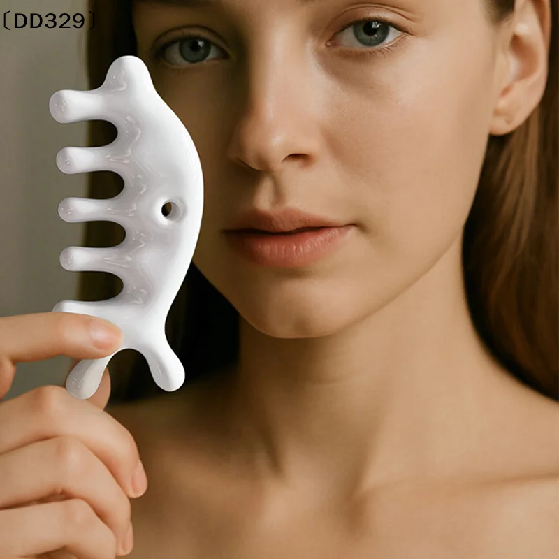 

Керамическая расческа для массажа головы, расслабляющая расческа с пятью или семью зубцами, расческа в форме дельфина, массажер для скребкового массажа, расческа для меридианного массажа, массажный инструмент [DD329]