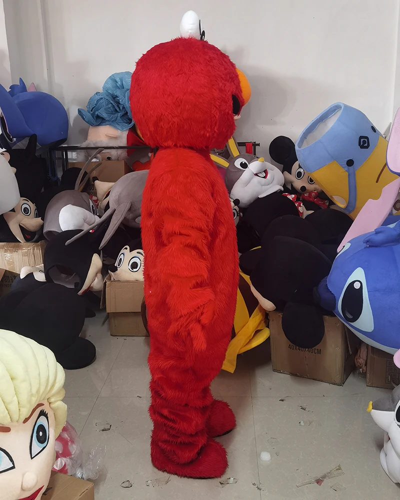 Costume della mascotte del mostro shaggy rosso Cosplay Anime Cartoon Walking Doll Holiday Party Activity Performance Set di carnevale di Halloween