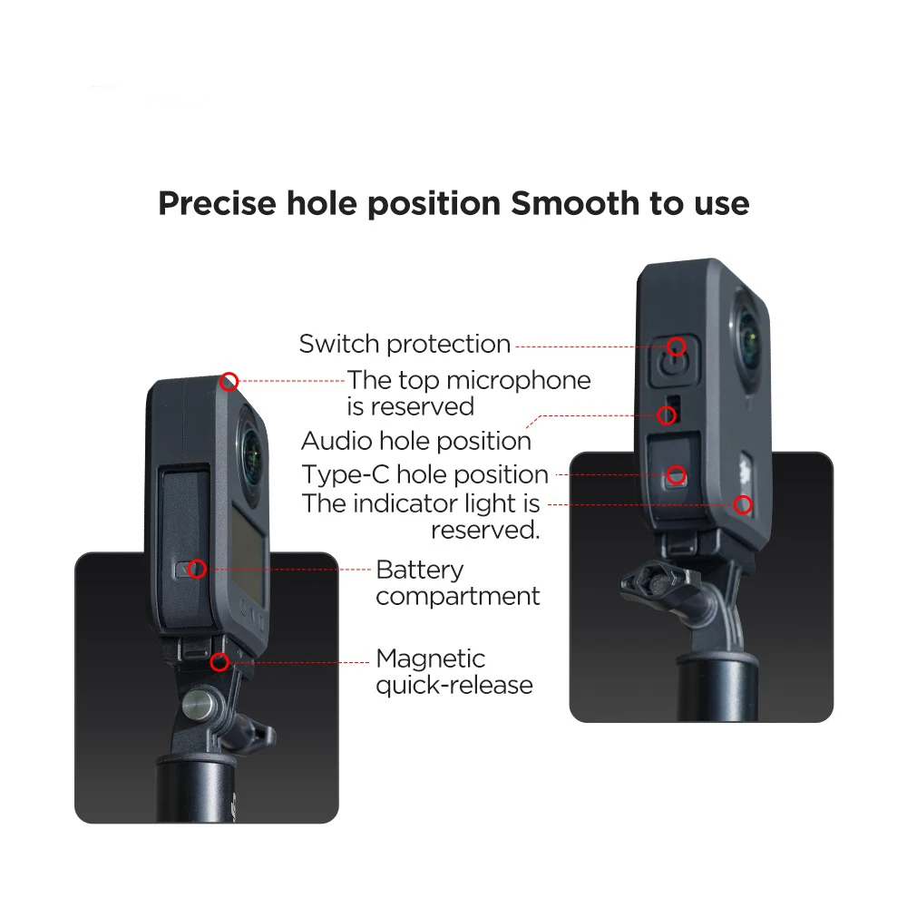 Ultra-Durable Silicone Sleeve Case For Dji Osmo 360 Protective Case Battery Side Open All-Round Protect Action Camera Accessory