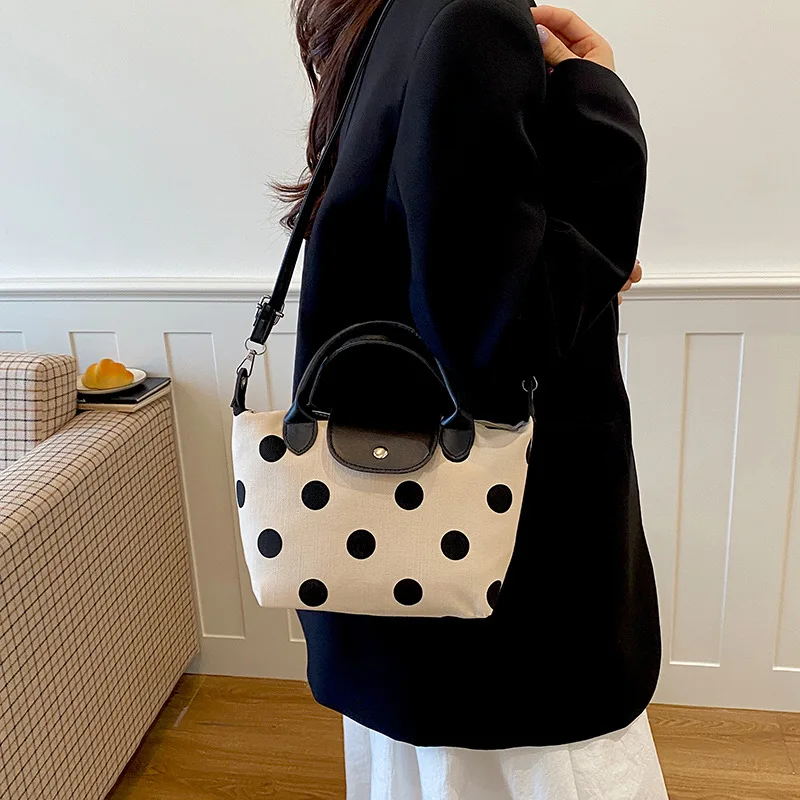New Fashionable Polka Dot Handbag For Women Casual Crossbody And Shoulder Women Wave Dot Small Square Bag