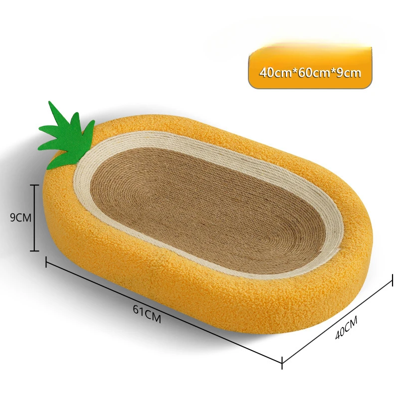 OvalCute Cat Scratcher Bed Oval Sisal Cat Scratching Board Cat House Cat Scraper Round Cat Scratcher for Cats Pet Supplies