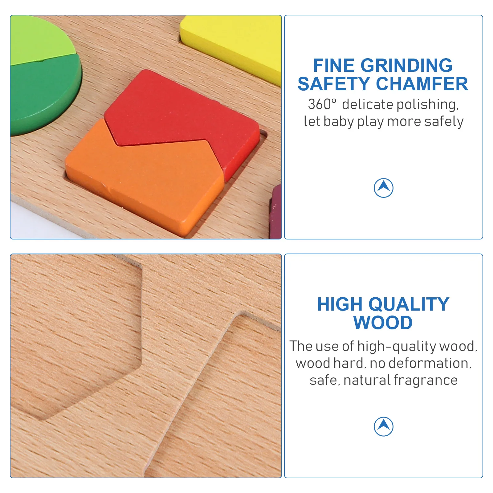 Panneau de forme en bois, Puzzle géométrique, jouet mathématique tridimensionnel pour enfants, Puzzle en bambou pour enfants