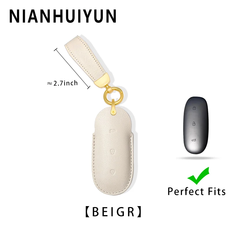 

Leather Car Remote Key Cover For Leading ideal Li L7 L8 L9 MAX 3Buttons High-end Auto Key Protection Accessories