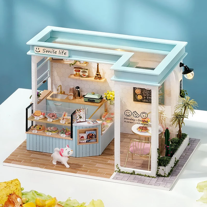 DIY Miniature Doll House 3D Puzzle Building Assembly Kit For Making Room Toys Home Bedroom Decorations With Furniture DollHouses