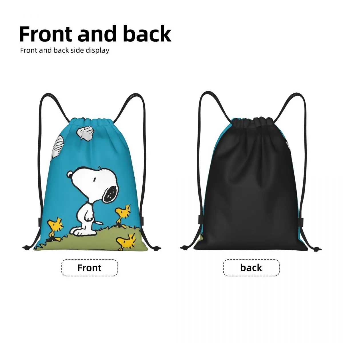 Custom Comics Snoopy Beagle Dog Drawstring Bags for Shopping Yoga Backpacks Men Women Cartoon Sports Gym Sackpack