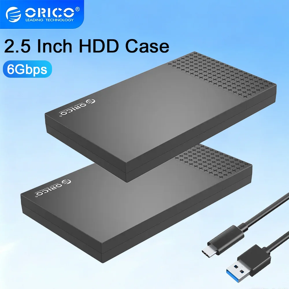 ORICO 2.5 Inch HDD Enclosure 6Gbps USB3.1 Type-C to SATA3.0 External Hard Drive Case for 2.5'' SSD Support UASP External SSD