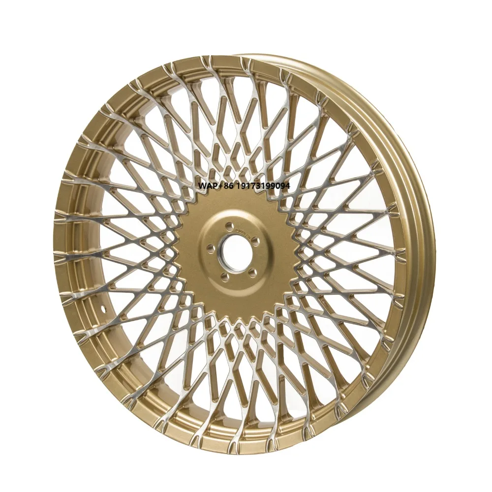 

Golden 3D Custom Motorcycle Cast Forged Spider Rear Front Wheels Rims for 18-24 Haley Softail Fat Boy Breakout