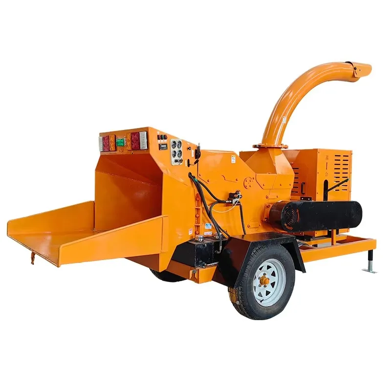 Mobile Wood Crusher Diesel Branch Garden Shredder Wood Chipper Machines Wood Chipper Portable Diesel Shredder