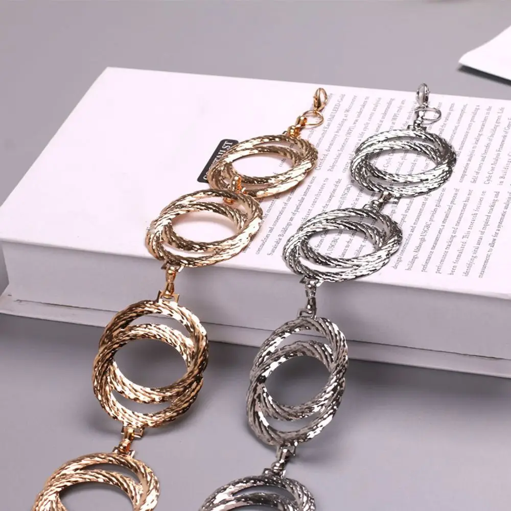 Ladies Vintage All-match Hip Hop Style Punk Waist Chain Dress Cummerbands Woman Metal Waist Belts Circle Waistbands