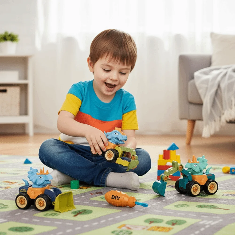 

Разборная инженерная машина с винтовыми элементами для самостоятельной сборки, детская развивающая игрушка