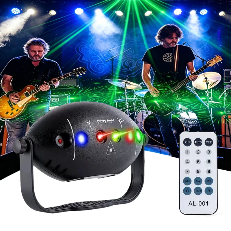 

Red Green Laser Party Light, Sound Activated Disco Laser Projector with Remote for Birthday Party, Club, Wedding, Christmas