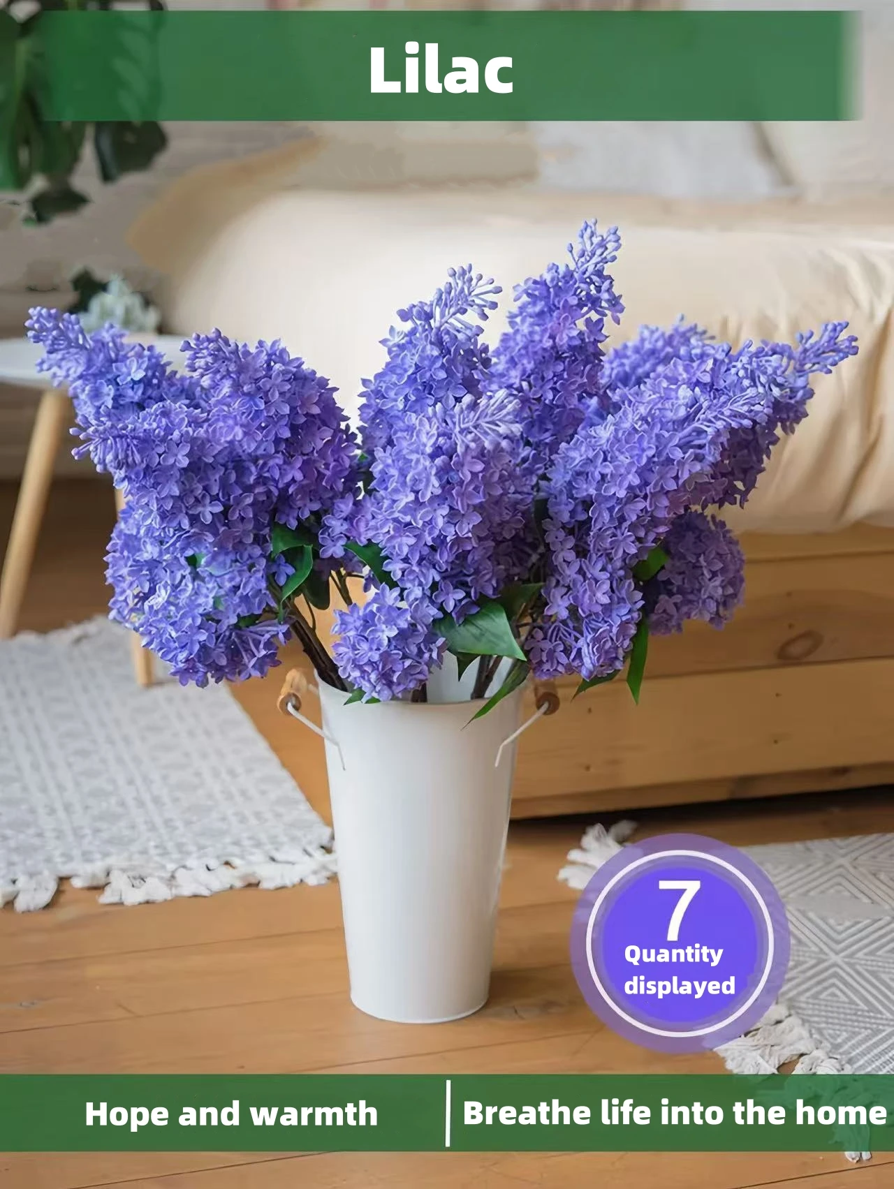 70CM Lilac Flower Real Touch Artificial Flowers  ,Home Interior Decoration Hotel Banquet Decoration