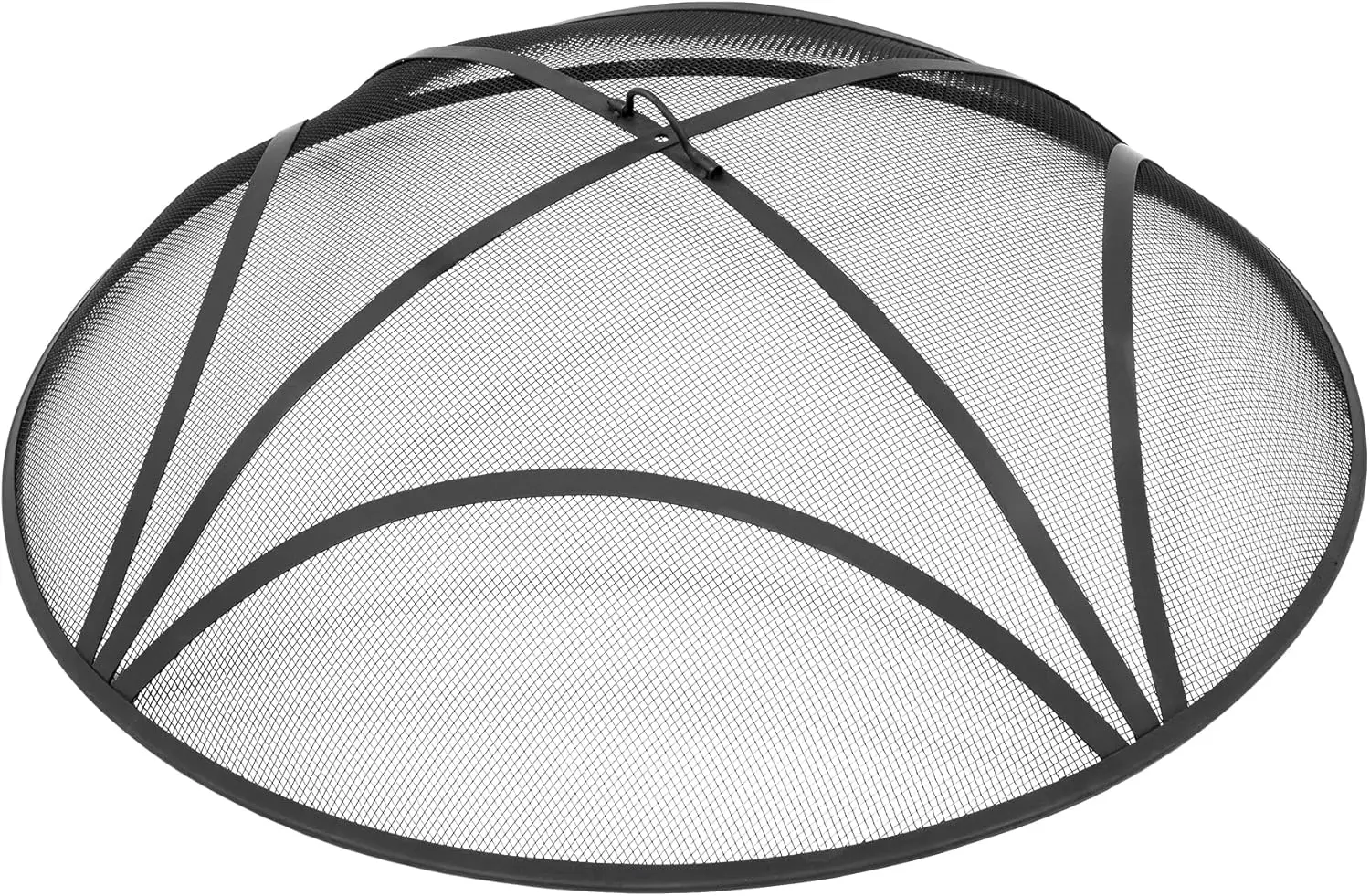 Reinforced Steel Round Fire Pit Screen Cover,Outdoor Patio FirePit Spark Screens,Heavy Duty Steel Mesh Fire Pit Ember Lid