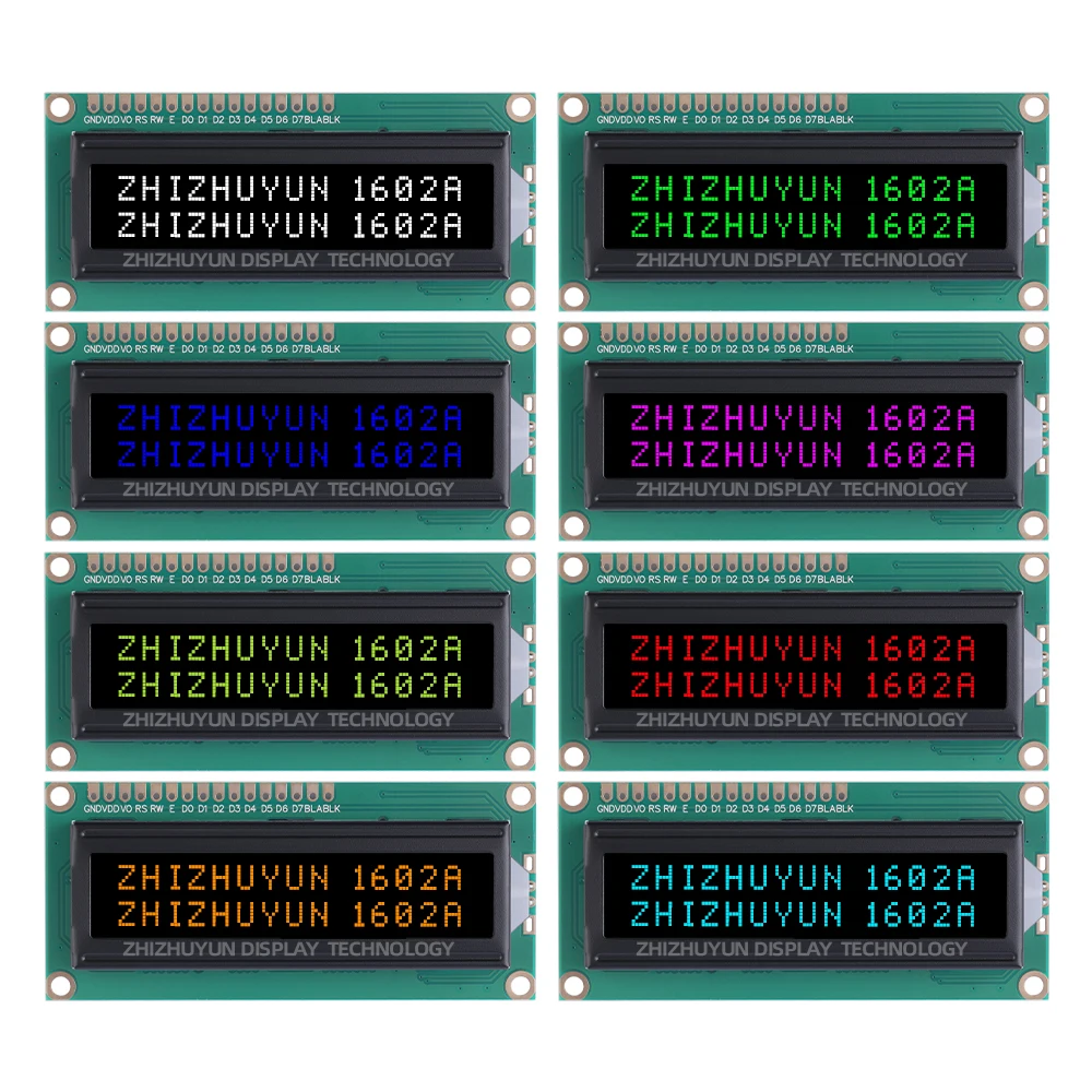 LCD1602A-Pantalla de caracteres de biblioteca japonesa en inglés, BTN, película negra, controlador de texto azul, pantalla LCD SPLC780D