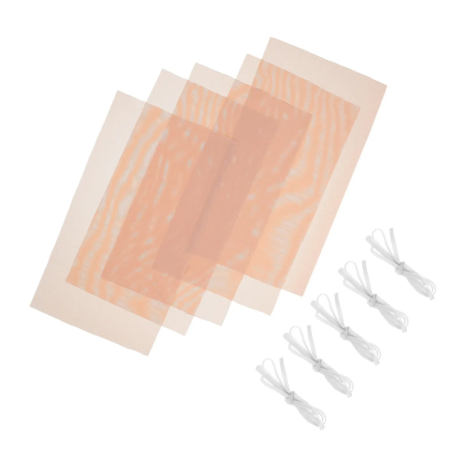 

5Pcs Bjd Net Caps Stretchy Hair Liner Base Protective Inner Net for DIY Hair Styling Accessories Costume Base