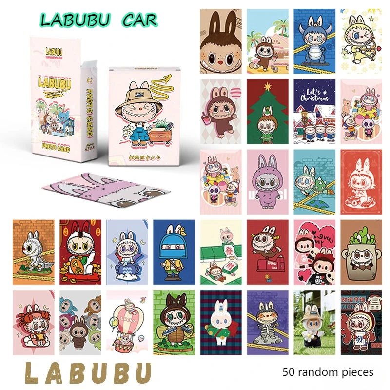 

LABUBU Открытка Лазерная карта Мультяшная открытка Набор открыток Коллекционные карты Подарок на день рождения