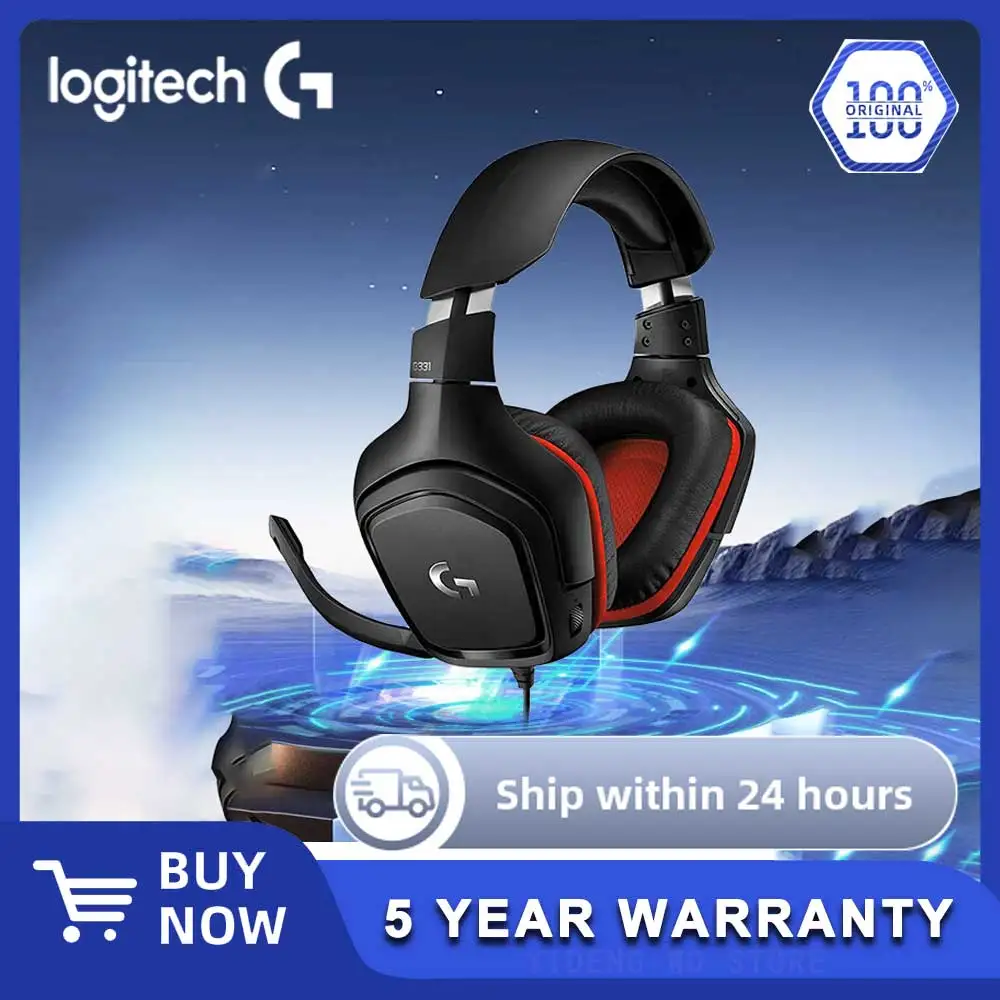 Casque Logitech G331 avec réduction du bruit du microphone, son stéréo, confortable à porter Casque Logitech G331 avec réduction du bruit du microphone, son stéréo, confortable à porter