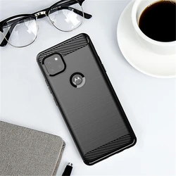 For Motorola One 5G Ace Case Bumper Rubber Silicon Carbon Fiber Cover For Motorola One 5G Ace Case For Moto One 5G Ace Case 6.7