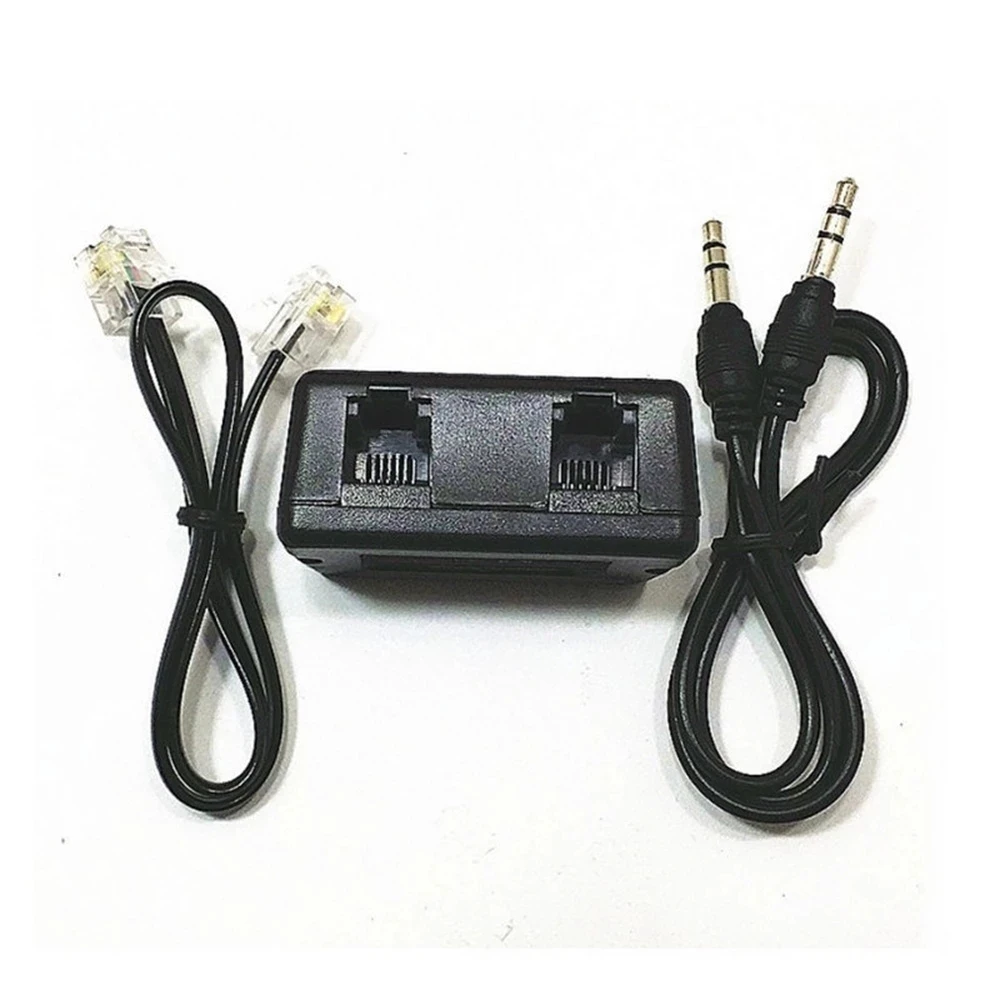 3 in1 Telephone Adapter For Digital Voice Recorder Telephone Line Audio Cable Line-in Cable Support 3.5mm MIC Interface