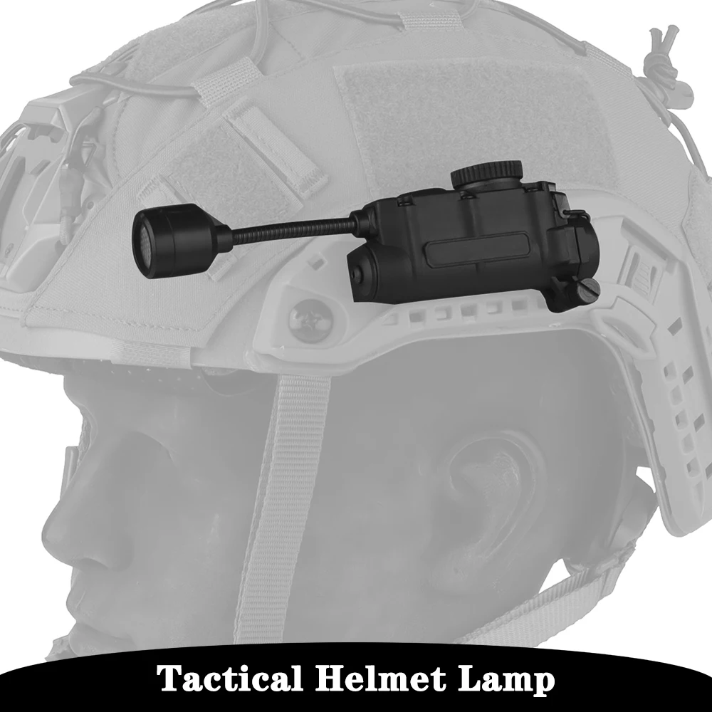 Tactical Helmet Signal Light White Flashlight/IR&Color Light Mode,Adapt To Helmet Magic Fastener Outdoor Hunting Contest Fishing