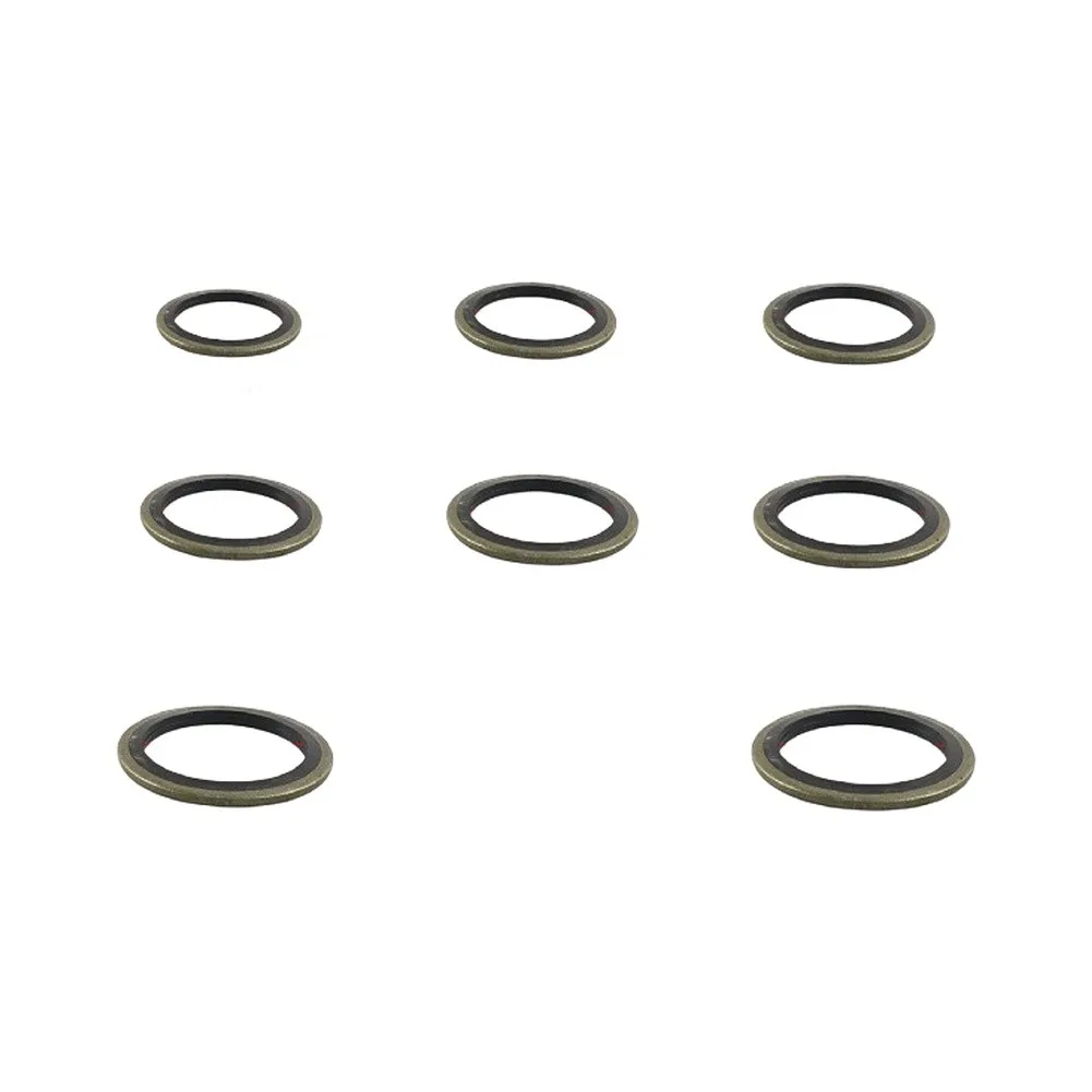 Crush Washer Kit 110 Pcs in 8 Metric Sizes For M6 M8 12mm 18mm M20 for Oil Change and Equipment Servicing Needs
