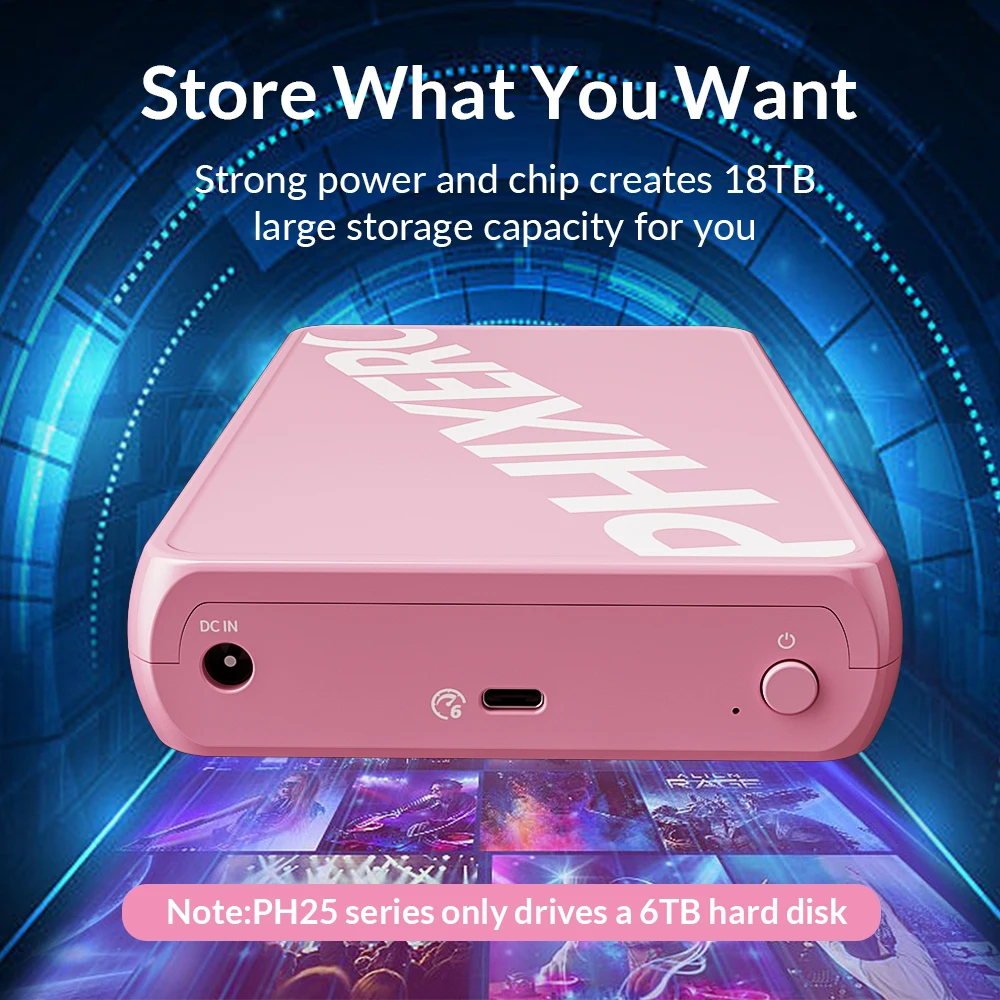 PHIXERO MicroB USB3.0 2.5" External Storage HDD Case SATA 6Gbps HDD SSD Hard Drive Enclosure Support UASP for PC Laptop Notebook