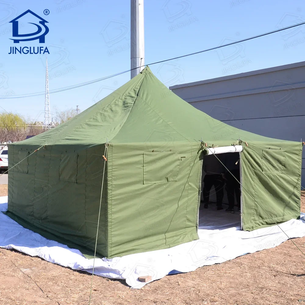 10 Man Russian Waterproof Winter Green Canvas Wall Surplus Tents Disaster Relief Tent For Sale